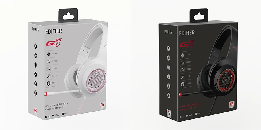 Игровая гарнитура EDIFIER G4 Pro со встроенным виртуальным 7,1 объемным звуком RGB подсветка Волшебная Голосовая функция выдвижной микрофон