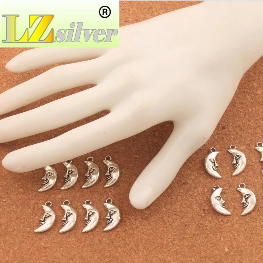 

Half Face Moon Spacer Charm Beads 19x9mm 200PCS zinc alloy Pendants Alloy Handmade Jewelry DIY L110