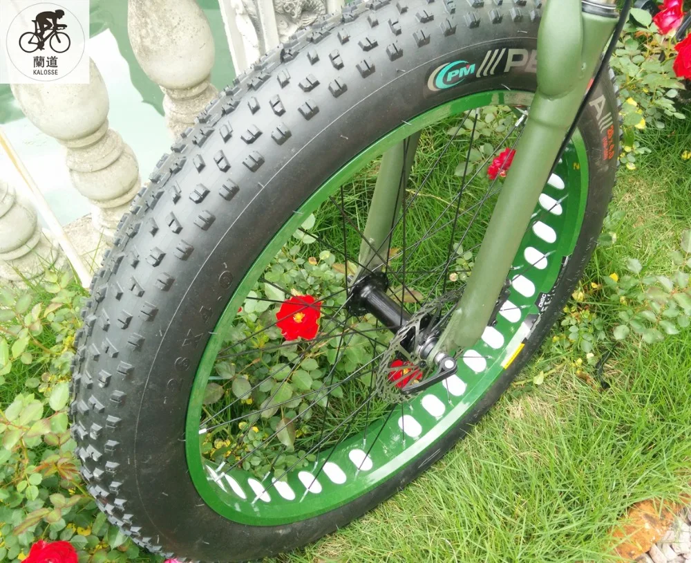 Алюминиевый велосипед KALOSSE для пляжа/снега с полной подвеской 26*4 0 дюймов 21/24/27/30