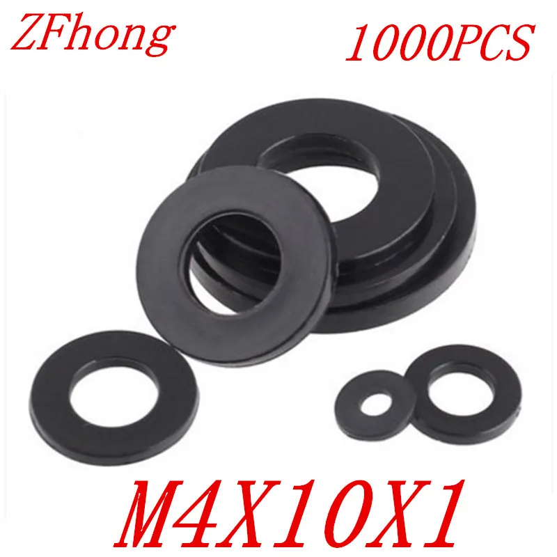 

1000PCS M4*10*1 4mm Black flat nylon Washer