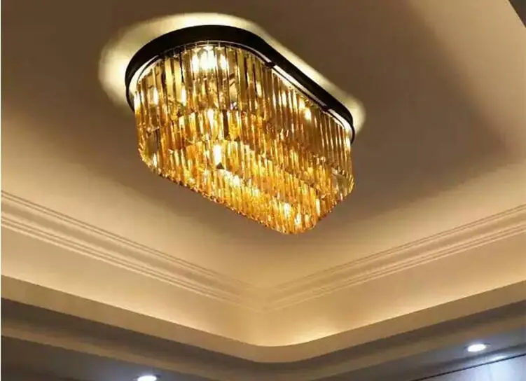 Американский Nordic светодиодные Кристалл Потолочный светильник Освещение в