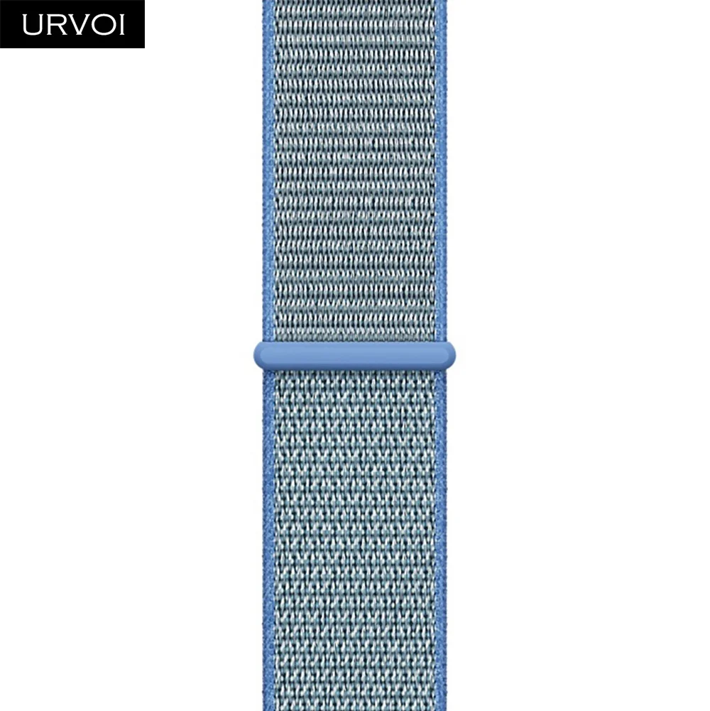 Tahoe Blue URVOI Спортивная петля для apple watch band series 5 4 3 2 1 светоотражающий ремешок для iwatch двухслойный дышащий тканый нейлон осень - Цвет ремешка: Tahoe Blue