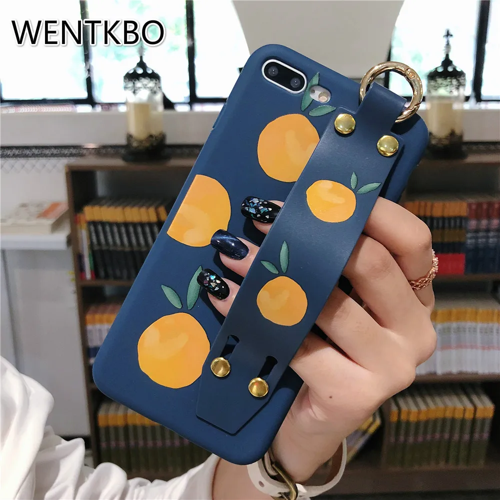 Ретро Летний Фруктовый оранжевый чехол с клубникой для iPhone X XS MAX XR модный