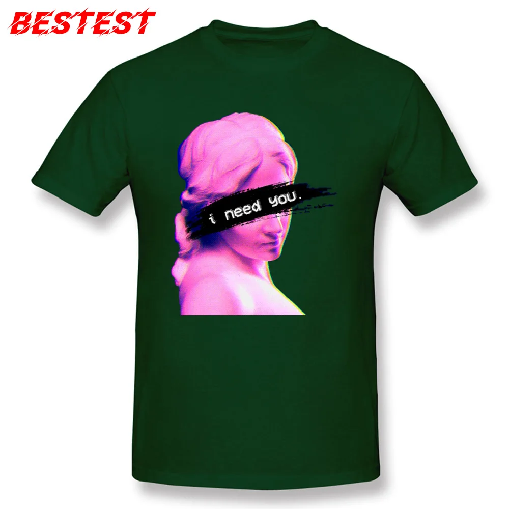 Мужская черная футболка Vaporwave с принтом Venus модная одежда по индивидуальному