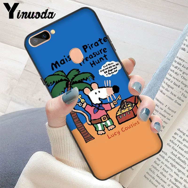 Yinuoda Maisy Mose Story Comic TPU Мягкий силиконовый черный чехол для телефона OPPO R9 R9S Plus R11 R15 R17