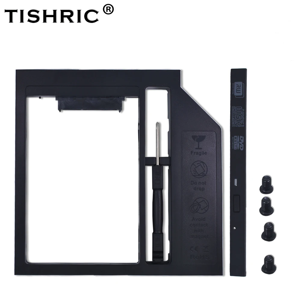 Пластиковый переходник TISHRIC для установки второго жесткого диска 9 5 мм SATA 3 0 Optibay