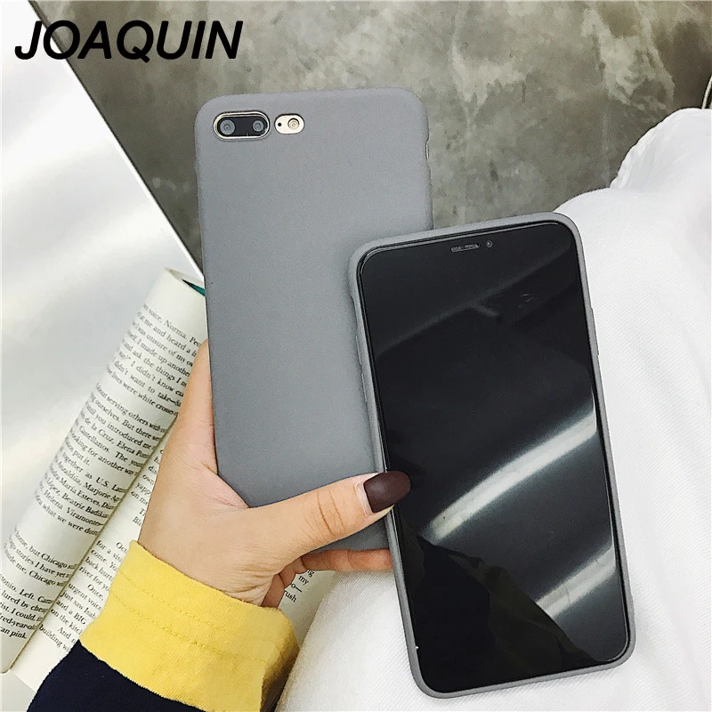 High quality Pure Gray Soft Phone Case for iphone 5 Popular Skin Ultra thin Back Covers SE 6 7 8Plus X XR XS MAX |