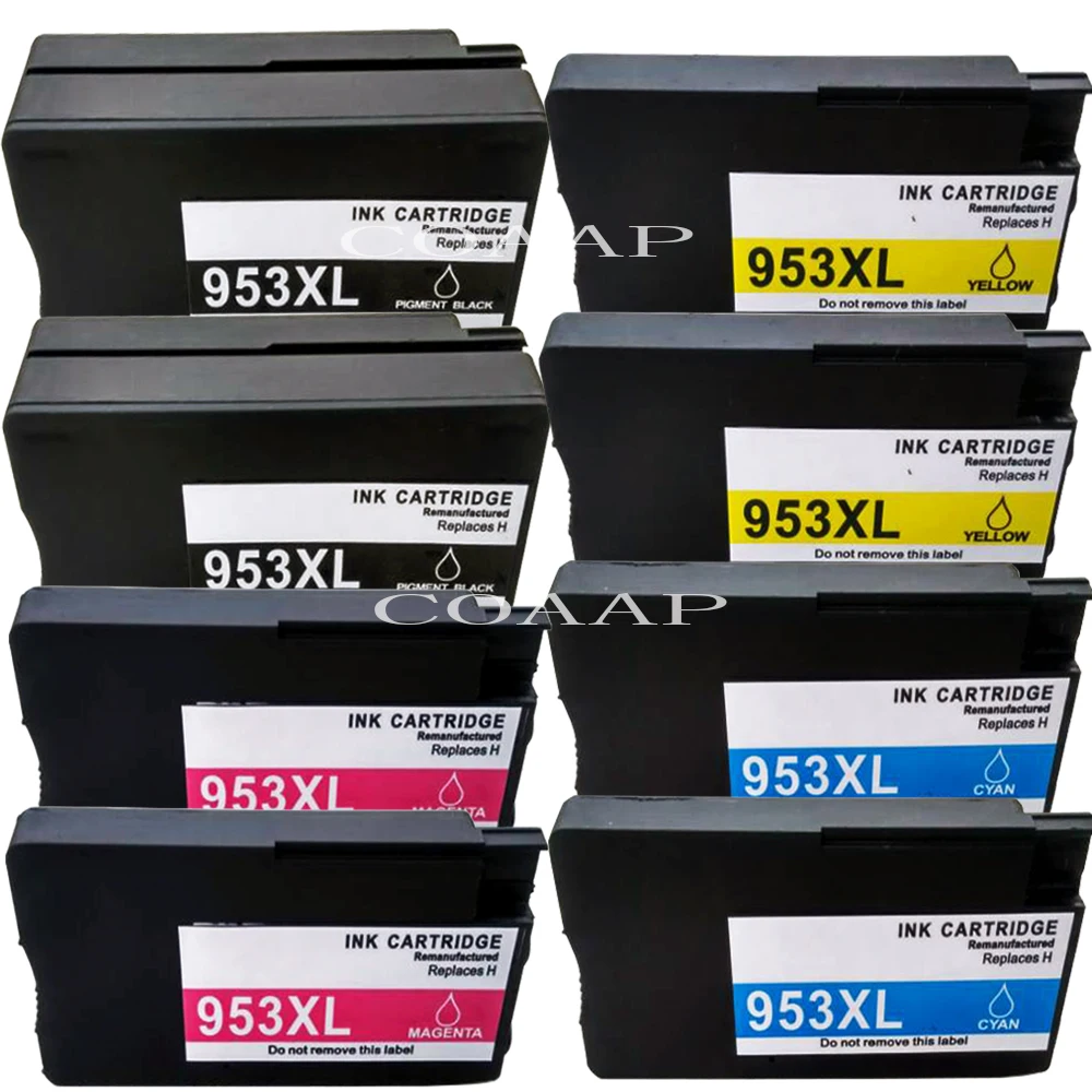 Заправленный чернильный картридж для принтера hp 953 XL BK C M Y HP 7740 8210 8710 8715 8720 8725 8728