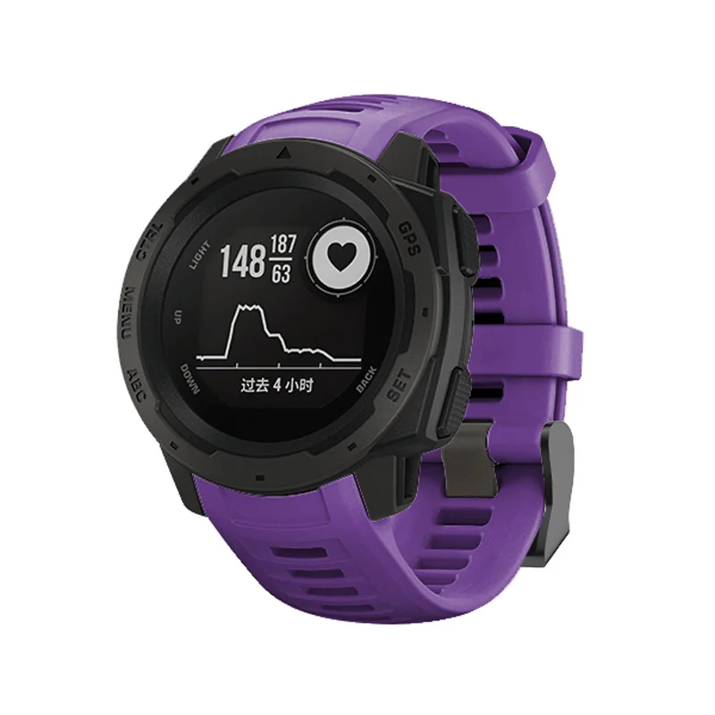 22 мм серия Аксессуары силиконовый спортивный ремешок для Garmin Instinct быстросъемный