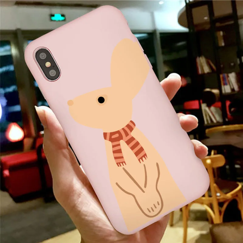 GYKZ милый мультяшный чехол-кенгуру для iPhone XR XS MAX X 7 6 6s Plus чехол телефона с принтом