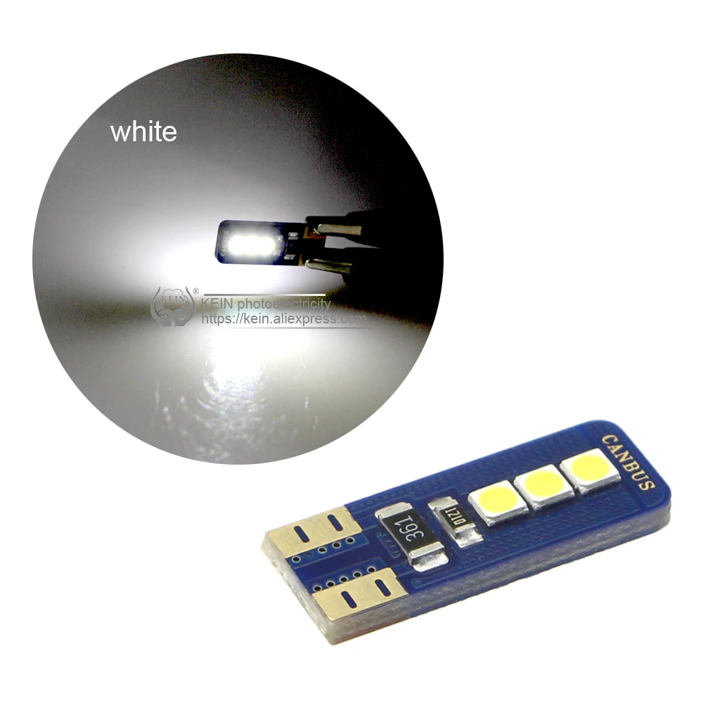 KEIN 2 шт. супер яркий 3030 led t10 автомобильный светильник w5w 194 6smd боковая танкетка для
