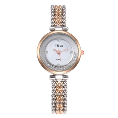 Rose gold silver Брендовые женские часы-браслет, кварцевые наручные часы из сплава, женские модельные часы, модные повседневные роскошные часы, подарочные часы, Прямая поставка - Цвет: Rose gold silver