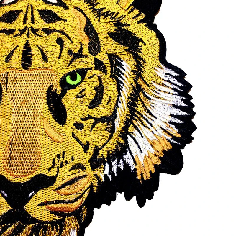 Большой тигр горячая распродажа значок на моторную куртку модные тканевые