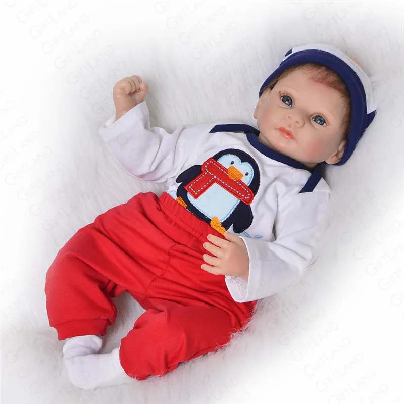 Reborn Baby Doll 22 дюймов мягкая силиконовая Мягкая Детская плюшевая игрушка для детей