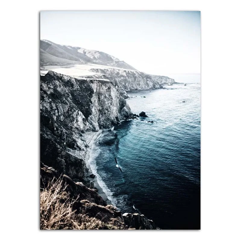 6 Пейзаж на холсте с Горным и морским пейзажем, скандинавские украшения для дома, настенные художественные картины, природный пейзаж, плакат для декора гостиной - Цвет: 6