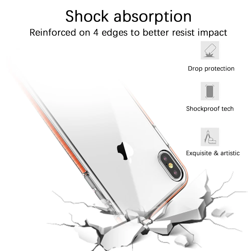 PORTEFEUILLE для iphone 6 6s 6plus силиконовый прозрачный футляр XS X XR XSMAX 8 7 Plus Чехлы