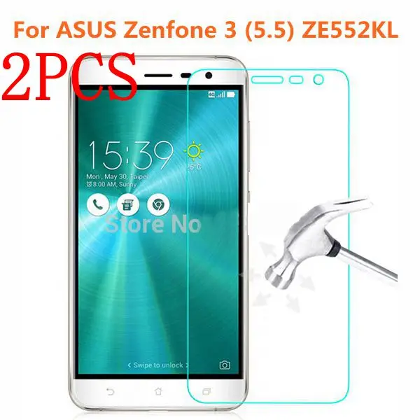 2 шт. закаленное стекло для ASUS Zenfone 3 ZE552KL Защитная пленка экрана 5 дюймовое