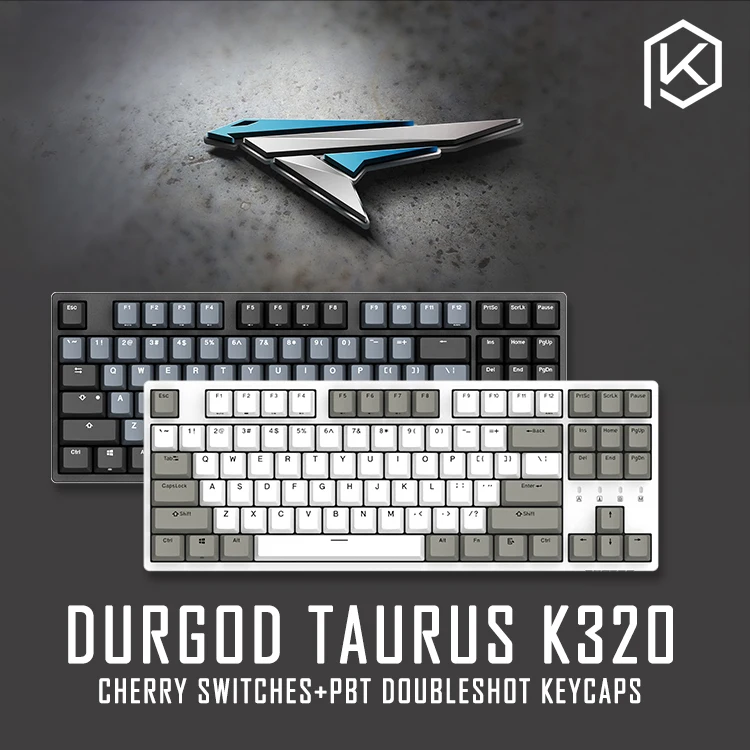  Механическая клавиатура Durgod 87 Taurus k320, переключатель/свич Cherry MX Brown/Blue/Black/Red/Silver, клавиши/кейкапы PBT DoubleShot