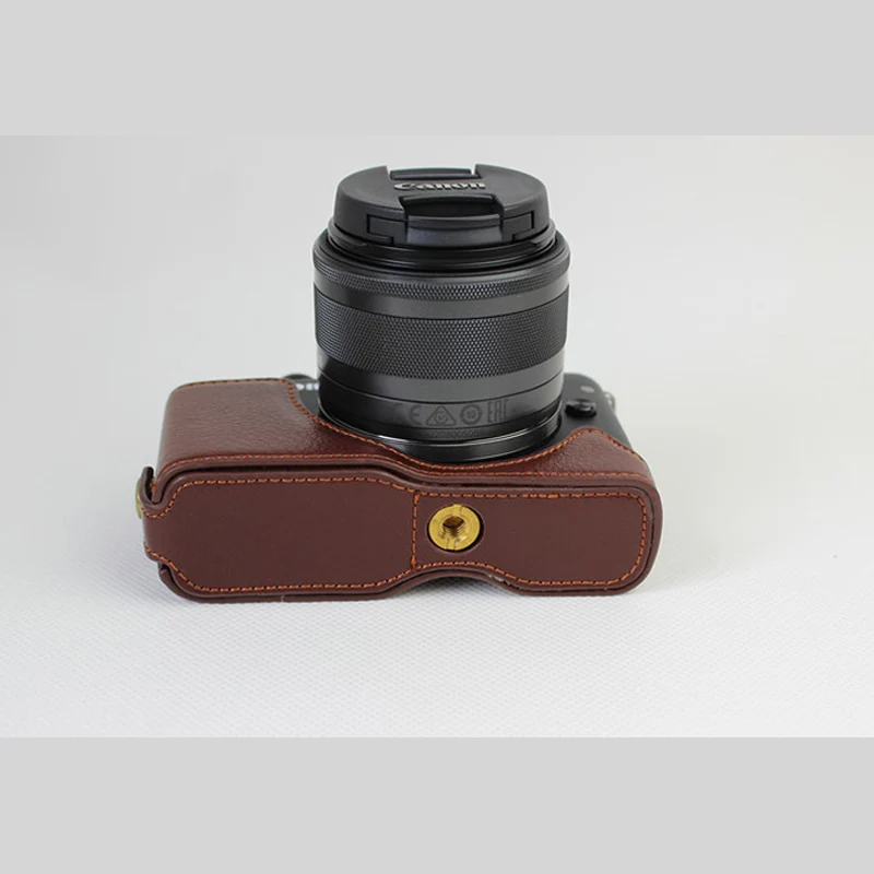 Чехол из натуральной кожи для камеры Canon EOS M100 M10 M200 чехол с нижней основой и