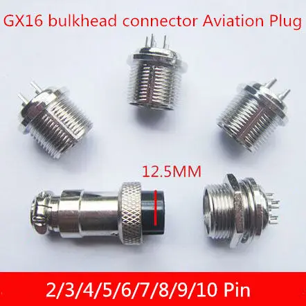 1 шт. AP019 GX16 2/3/4/5/6/7/8/9/10 Pin M16 Мужской и Женский Разъем bulkhead авиационный круговой