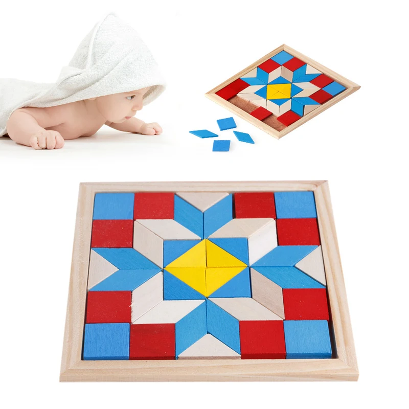 Геометрические танграммы логика обучения мозгу игры IQ деревянные головоломки