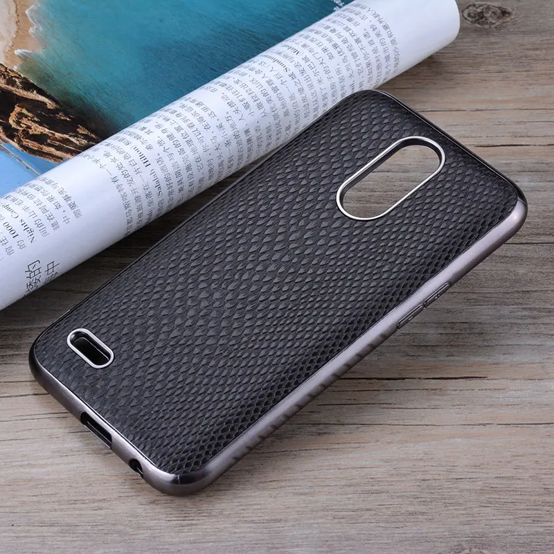 Чехол для LG K10 2017 роскошный модный кожаный чехол из змеиной кожи с мягким