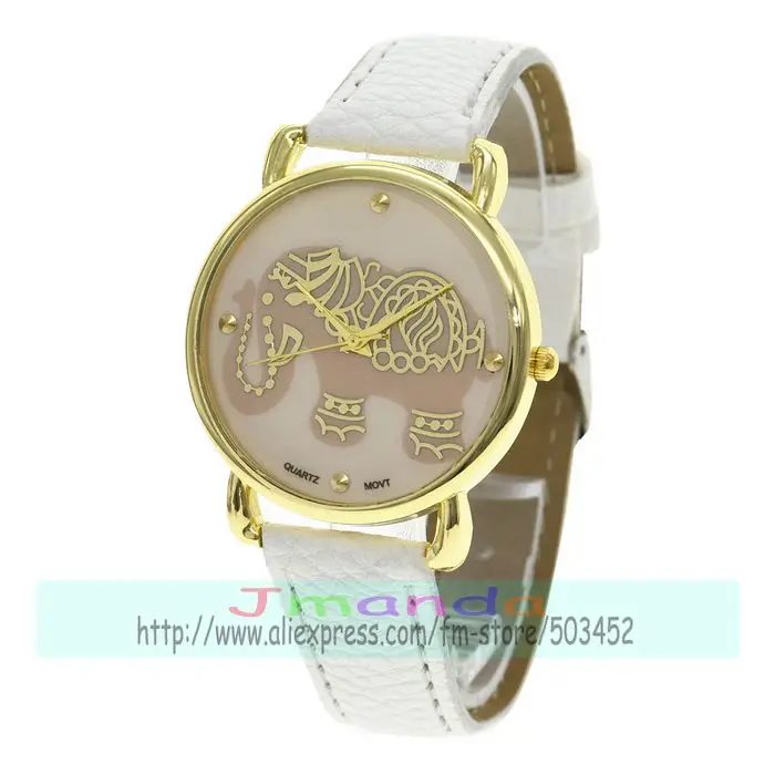 100 шт./лот 8271 часы с изображением слона Золотой корпус повседневные кварцевые