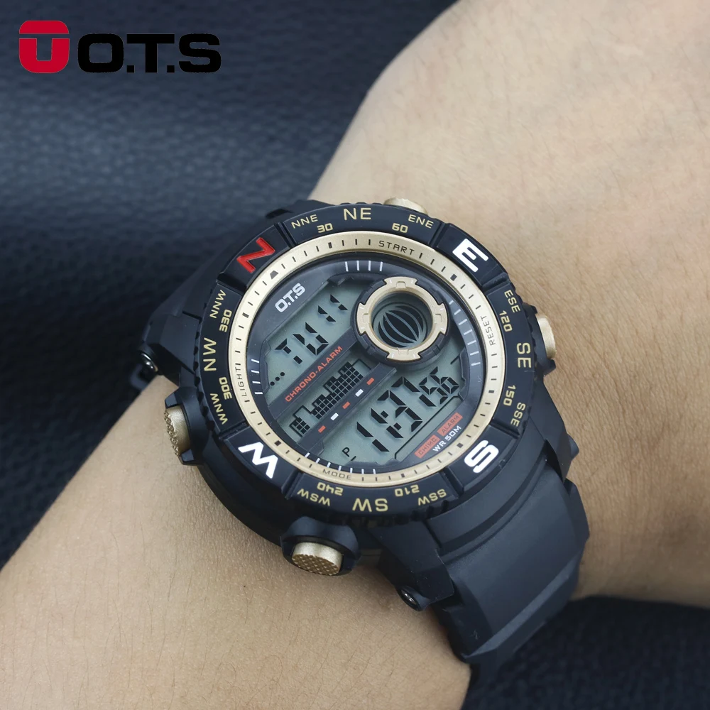 Фото Часы мужские наручные с цифровым светодиодным дисплеем 50 м clock button clock automaticwatches guys Часы мужские наручные с цифровым светодиодным дисплеем 50 м clock button clock automaticwatches guys