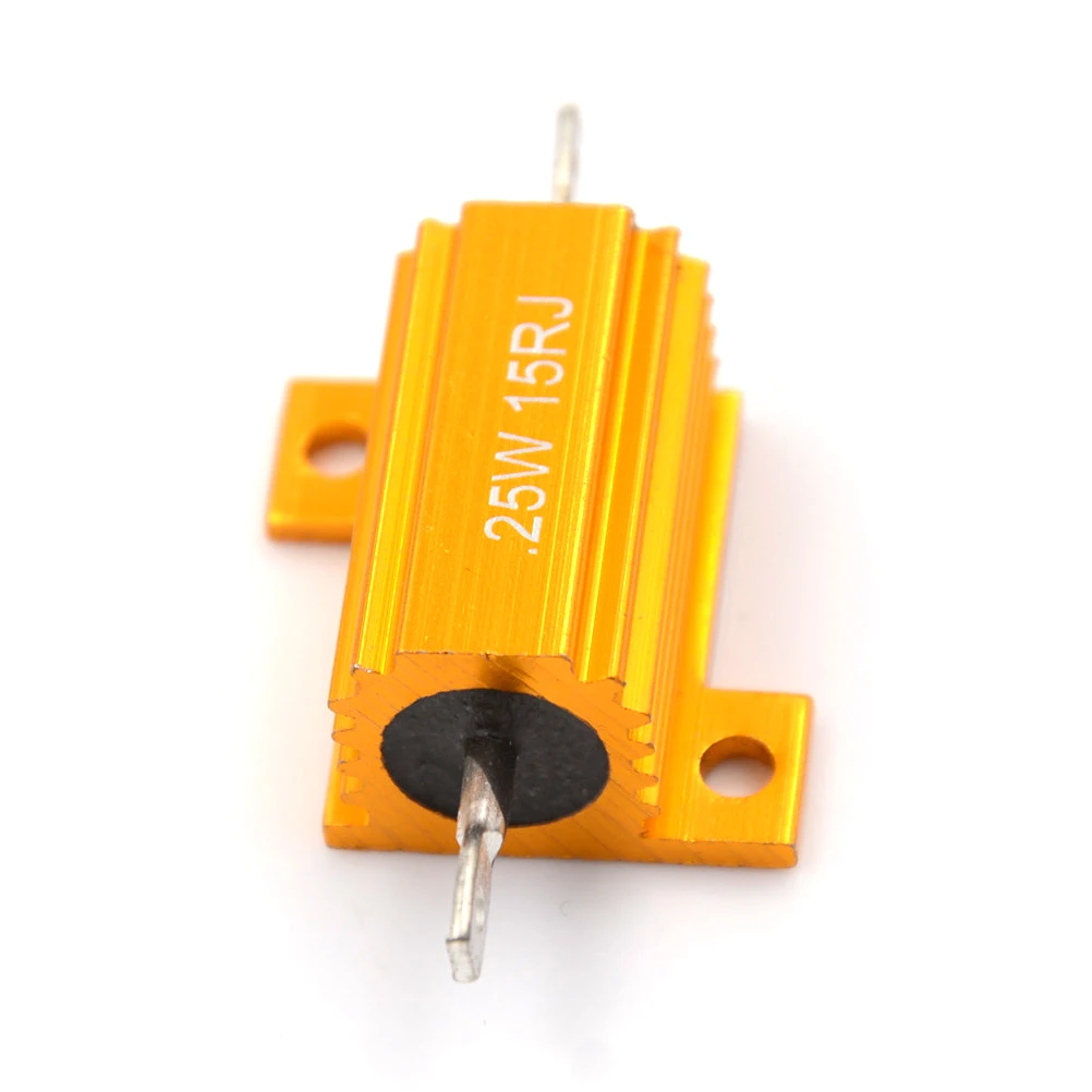 RX24 25 Вт 15R 15RJ мощный металлический корпус алюминиевый Золотой резистор 15 Ом