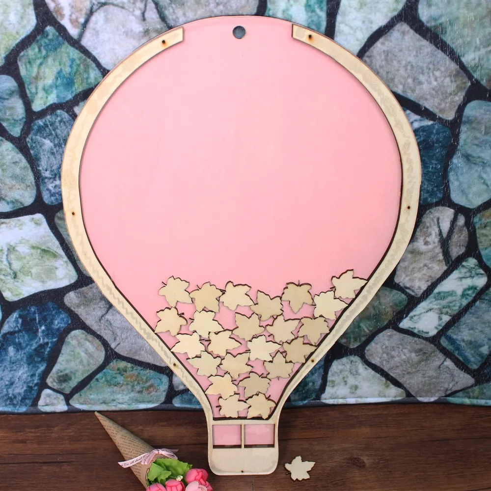 Персонализированная Свадебная Гостевая книга деревенская форма воздушного шара