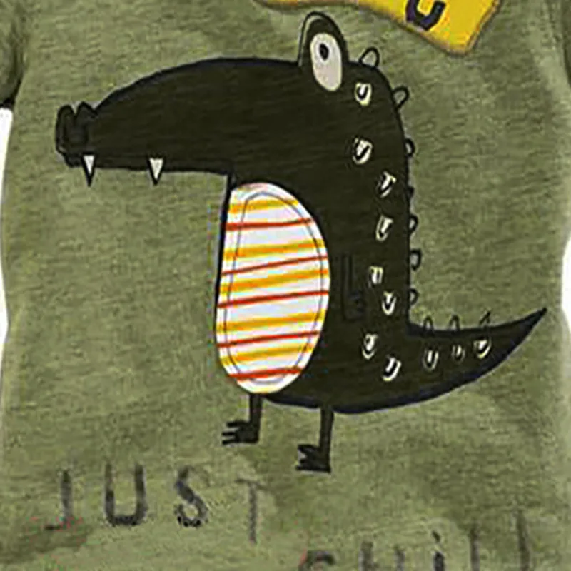 Футболка для маленьких мальчиков хлопковая с принтом крокодиловая кожа летний