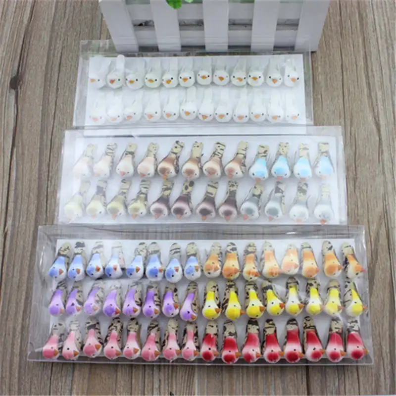 

Pastoral Mini Birds Creative Simulation Little Bird Decoration Mini Crafts Desktop Set 48PCS Random mix