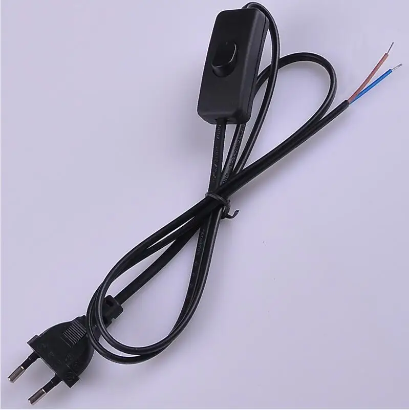 black EU plug 1,8 м, черный, белый, прозрачный кабель-переключатель, светильник, модулятор, линейный контроллер для настольной настенной лампы, электрический провод - Цвет: black EU plug