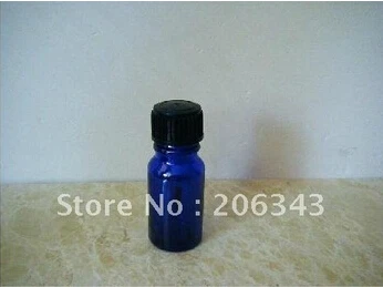 

15ml blue essential oil bottle with black brush cap, for cosmeticl packaging