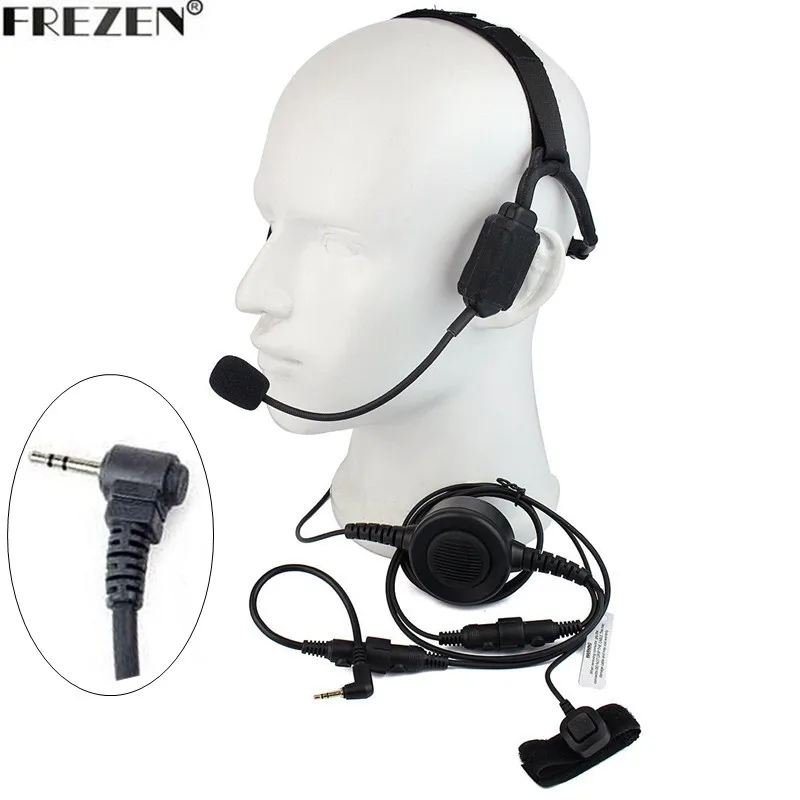 Tactical Headset Military Bone Conduction Boom Microphone For Motorola Two Way Radio T5428 T6200 T6210 TKLR T3 Walkie talkie