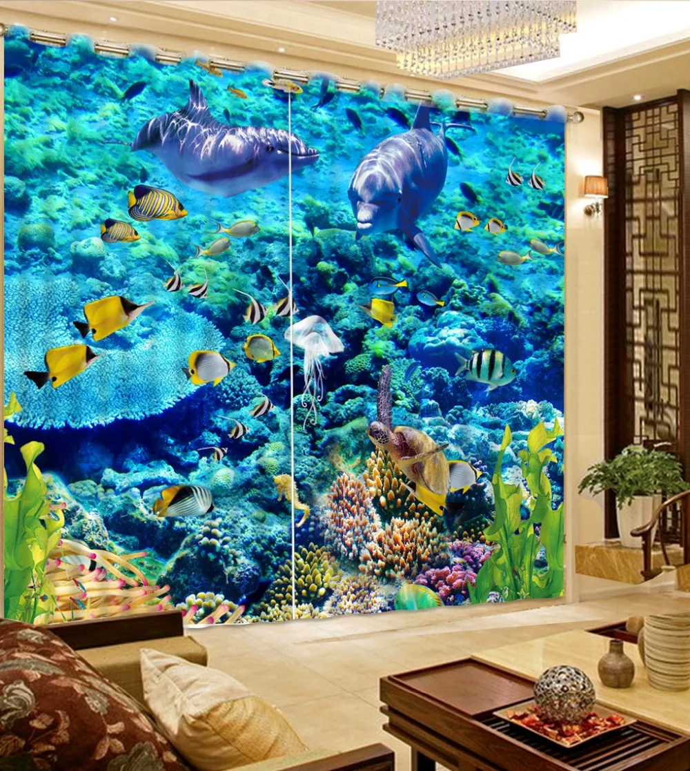Роскошные затемненные 3D оконные шторы для гостиной спальни cortinas Rideaux