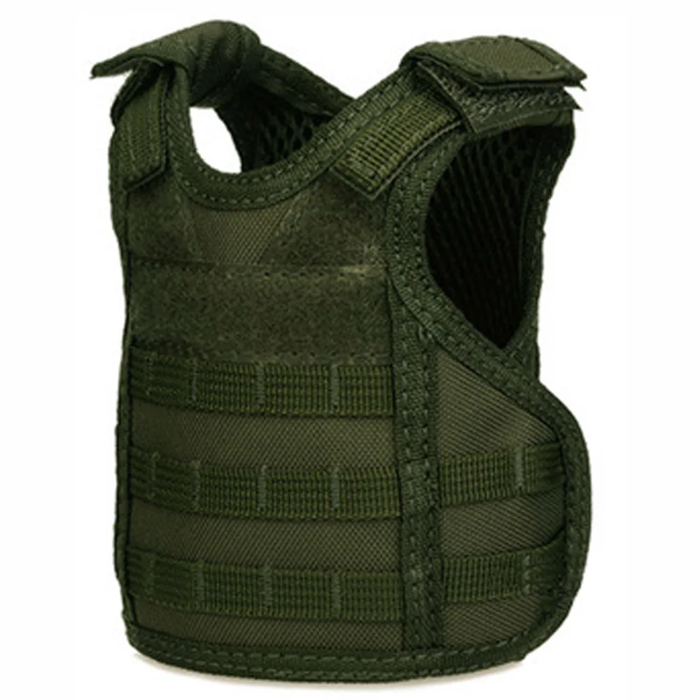 Army green TENNEIGHT тактический жилет для пива, Военный мини-жилет, миниатюрный жилет для винных бутылок, охладитель напитков, регулируемый плечевой ремень - Цвет: Army green