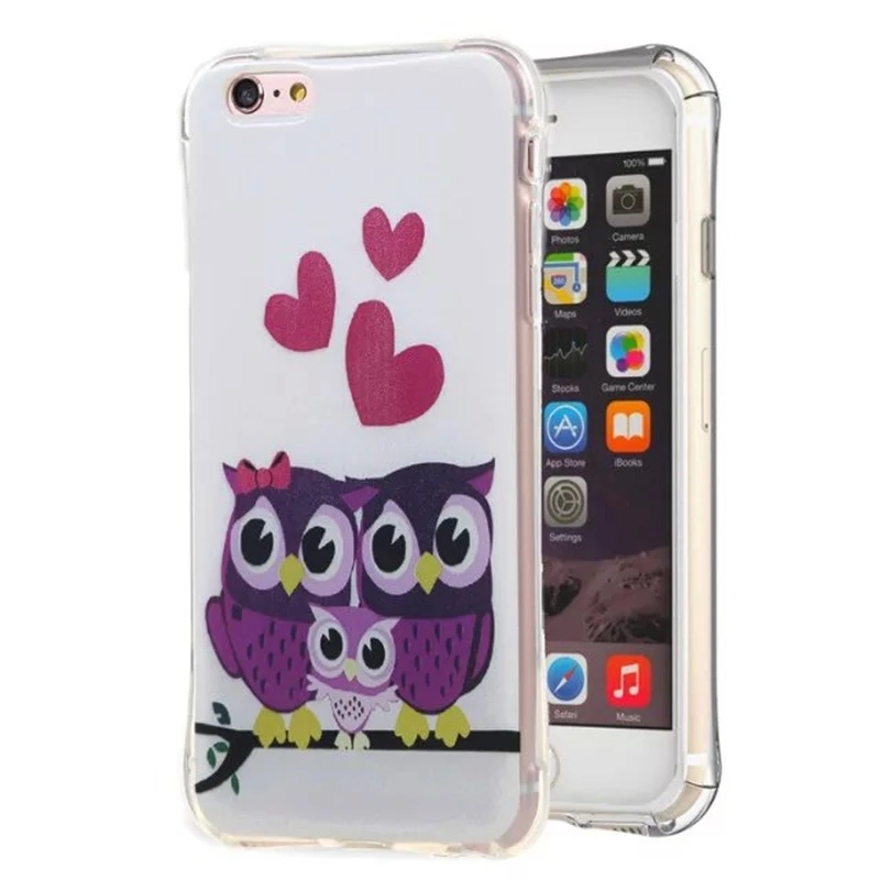 2016 Неломающийся Любовь Сова ТПУ Мягкая Gasbag Обложка Чехол Для iphone 5 5s cover | Отзывы и видеообзор