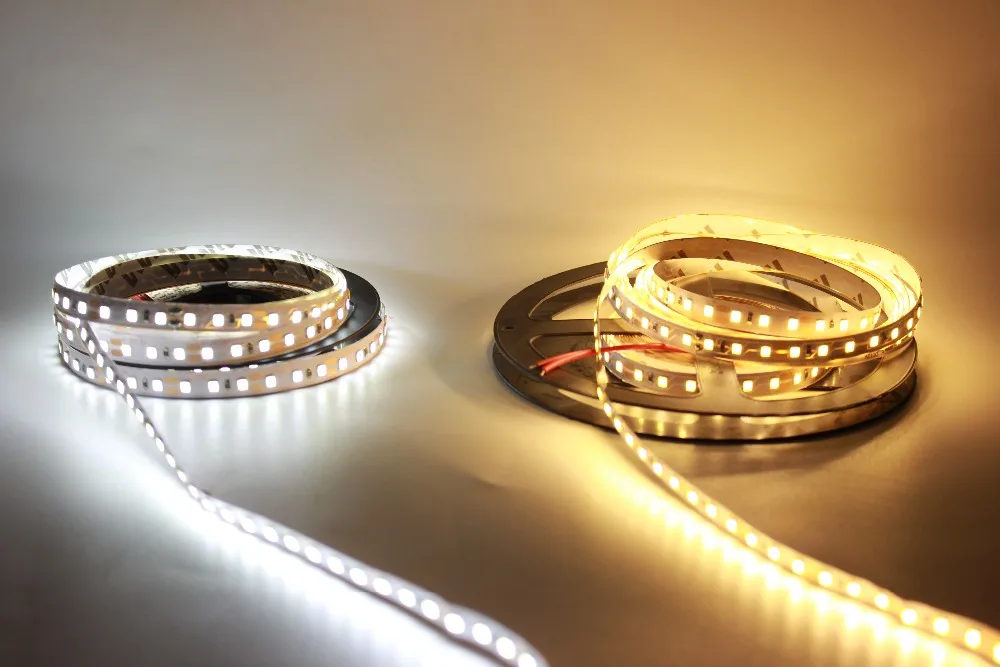Повышенная яркость 5 м 2835 SMD 120 светодиодный/М 600 светодиодный s белое свечение, теплое белое свечение, натуральный белый гибкий Светодиодные ленты 12V Non-Водонепроницаемый