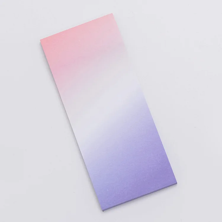 purple white pink1pc Градиент цвета радуги почта записной колодки милые Стикеры-закладки Tab Kawaii Канцелярские товары офисный Декор блок проверить список покупок - Цвет: purple white pink1pc