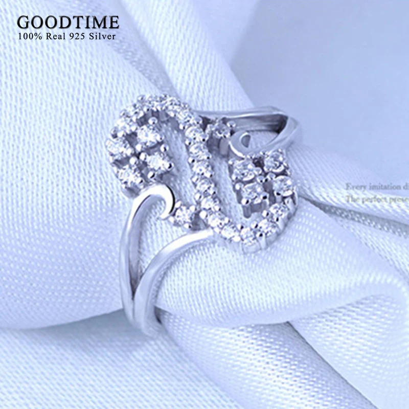 Новое модное кольцо из циркония с маленьким лебедем серебро 925 пробы ювелирные