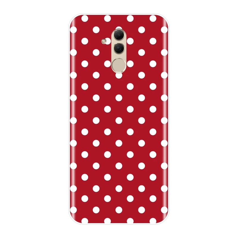 Задняя крышка для Huawei Mate 20 10 9 Lite в горошек сердце любовь розовый красный