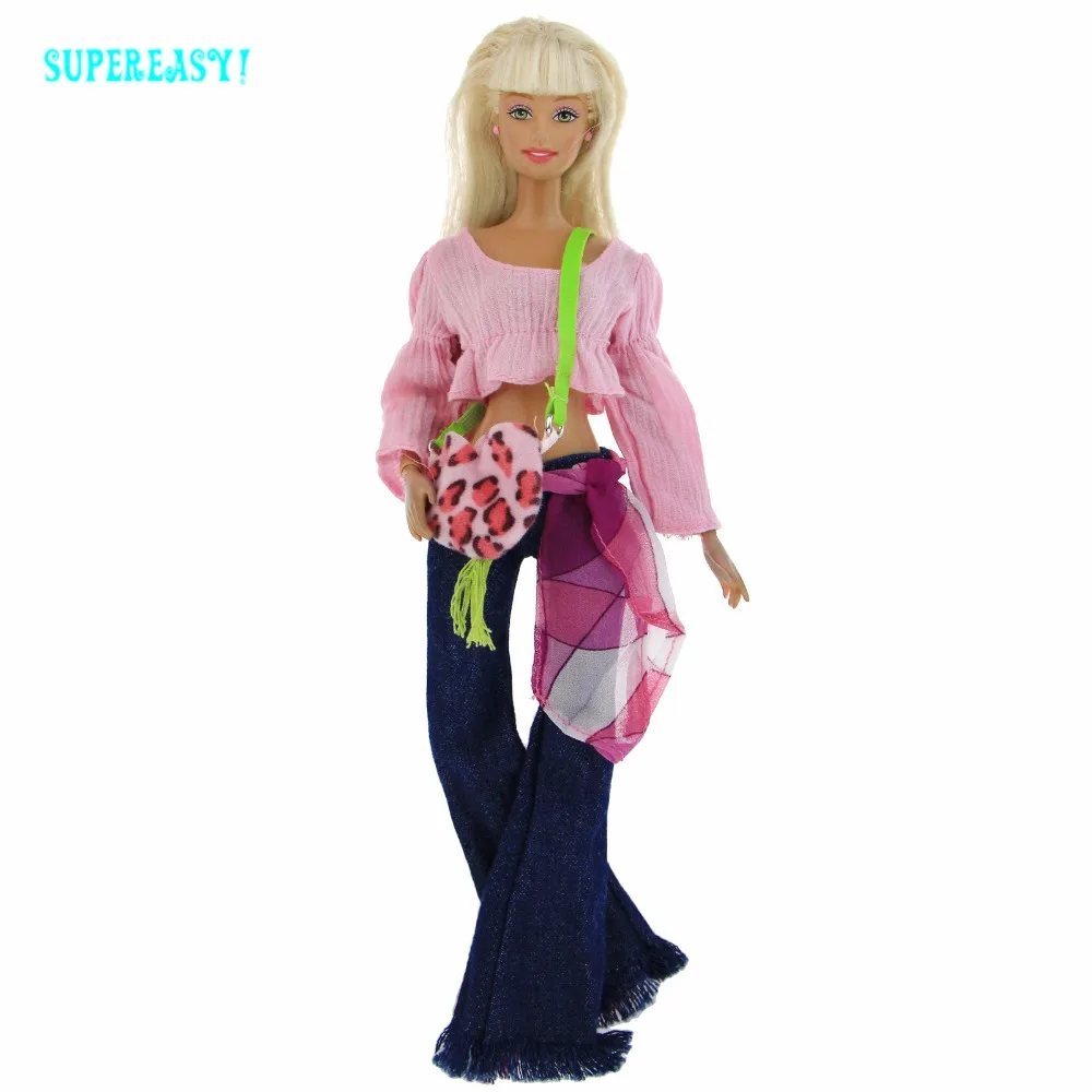 Модная повседневная одежда ручной работы блузка брюки сумки обувь Одежда для