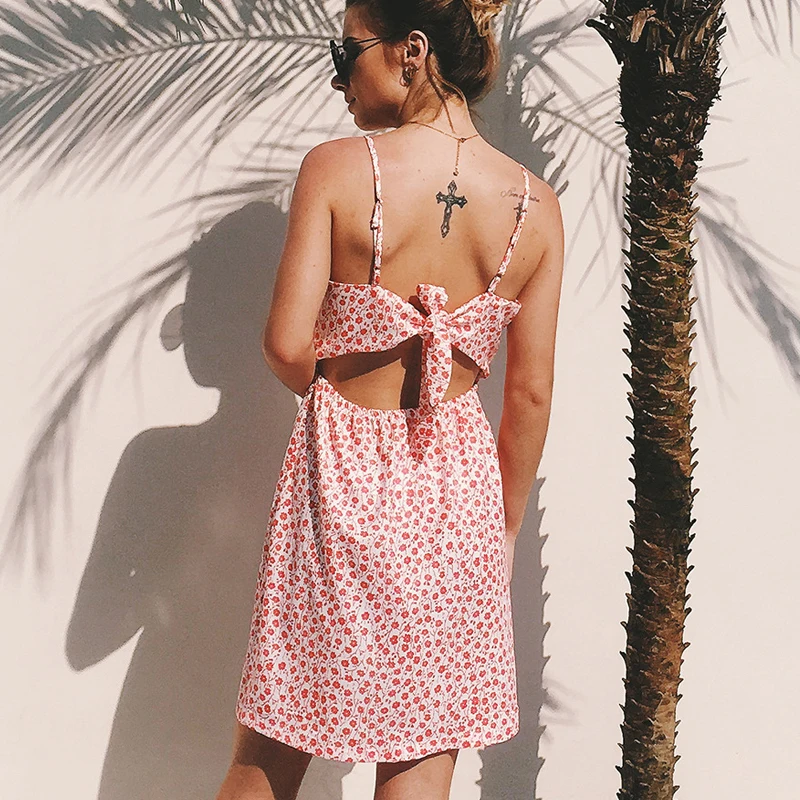 Женское летнее пляжное платье с глубоким V образным вырезом повседневные синие