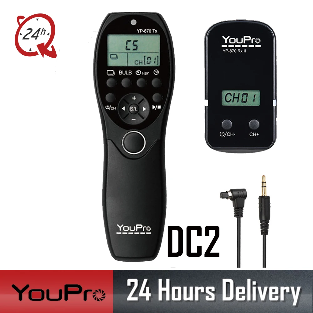 YouPro YP 870 II MC DC2 Беспроводной технология дистанционный спуск затвора по таймеру