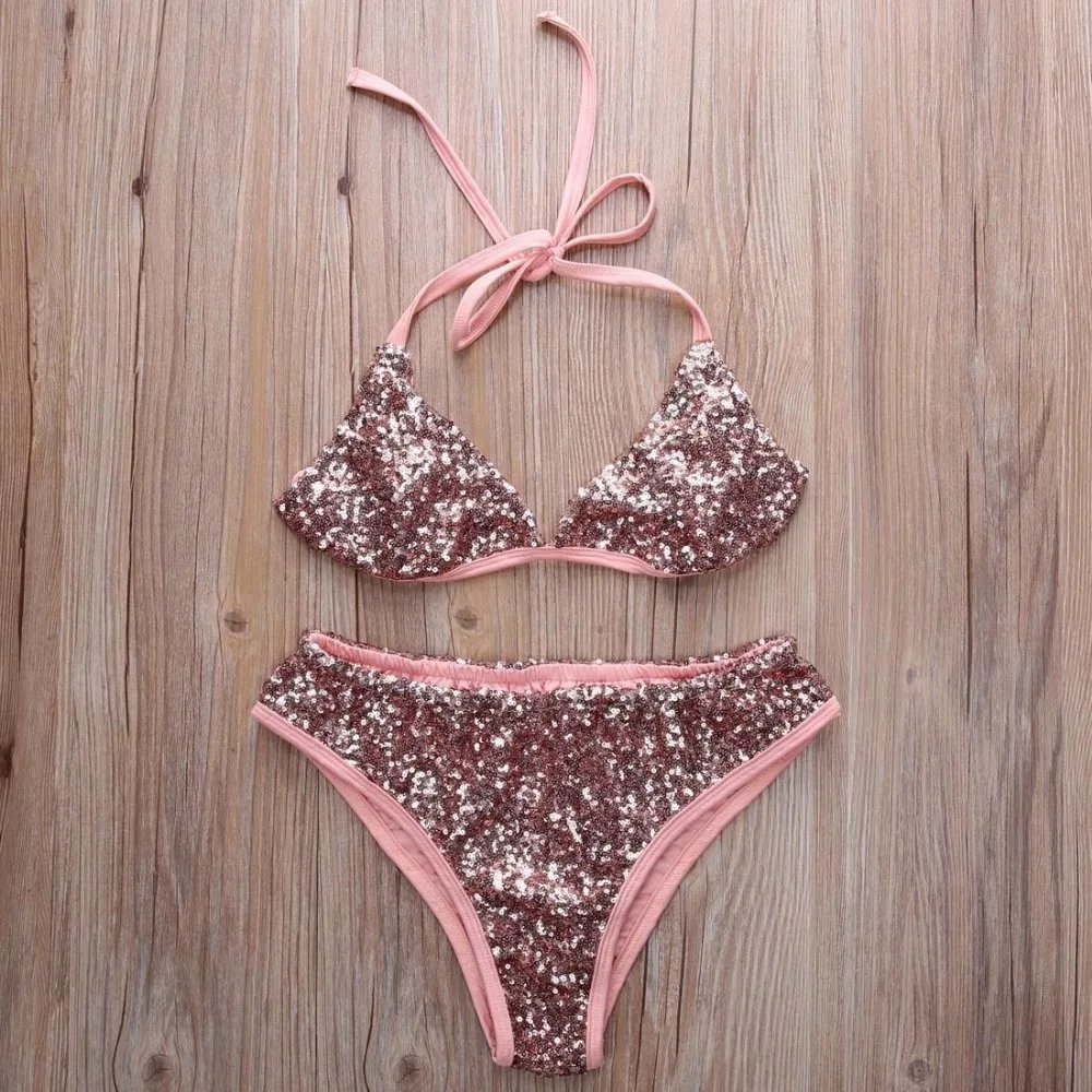 Купальник бикини с блестками 2017 | Женская одежда
