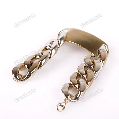 traderoom Special! Fashion Punk Gold Plated Metal Chunky Chain Cuff Bracelet Exquisite! | Красота и здоровье