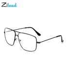 Очки-авиаторы Zilead большого размера, металлические Квадратные двойные лучевые оптические щупы, простые очки для женщин и мужчин