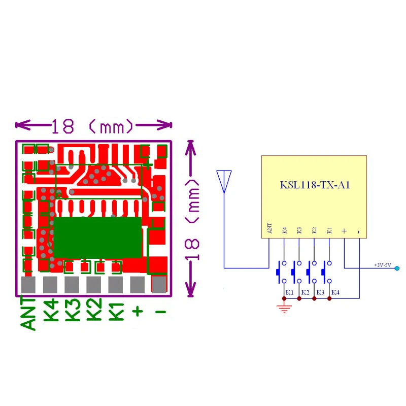 QIACHIP 433 MHz РФ передатчик супергетеродинного обучения код 1527 кодирования Mhz