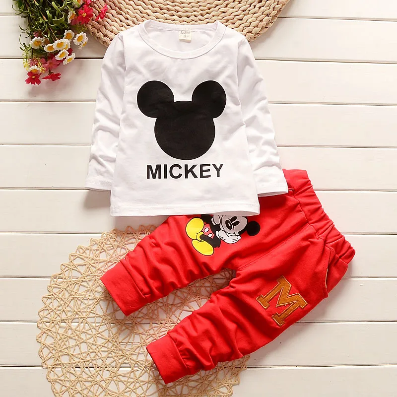 2016 new Spring and Autumn models baby Minnie clothing sets for girls children 3pcs suit girl Casual Clothing Set 0-4Yr | Детская одежда